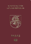 The current passport of the Republic of Lithuania design