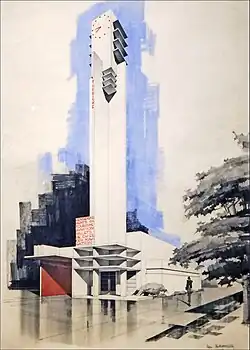 De Stijl influences – Pavillon du Tourisme, by Robert Mallet-Stevens, International Exhibition of Modern Decorative and Industrial Arts, Paris (1925)[67]