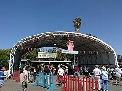 People line up at the gate to the Solano County Fair in Vallejo.