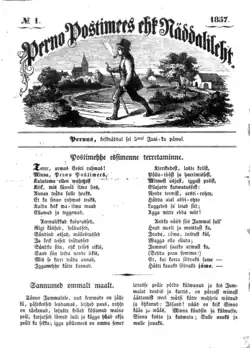 In 1857, the first Estonian weekly newspaper Perno Postimees began to be published in Pärnu.