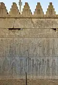 Delegation bearing gifts (Persian Achaemenid); c.490 BC; limestone; c.260 x 150&nbsp;cm; in situ, Persepolis (Iran)[18]