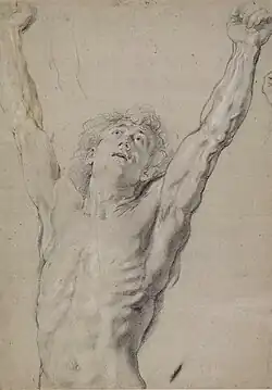 Peter Paul Rubens – Study for the figure of Christ on the Cross, 1610