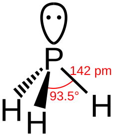 Skeletal formula of phosphine