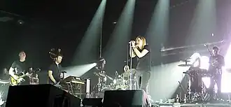 Portishead performing in March 2013
