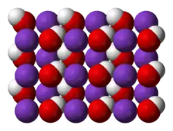 Crystal structure of KOH