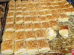 Typical Israeli Bourekas with sesame seeds