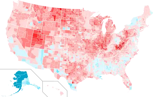 County swing from 2008 to 2012[d]