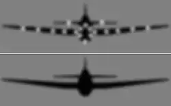 Yehudi Lights raise the average brightness of the plane from a dark shape to the same as the sky.