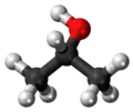 Ball-and-stick model of isopropyl alcohol