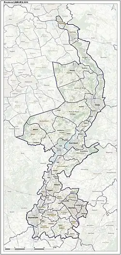 Topographical map of Limburg