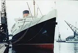 RMS Queen Elizabeth at Southampton in 1968
