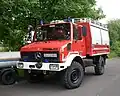 Technical rescue fire engine RW1, a common Unimog-based fire engine in Germany, based on the Unimog 435.115 (U&nbsp;1300&nbsp;L)