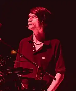 Greenwood performing with Radiohead in 2025