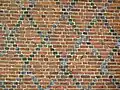 Decorative pattern made of strongly fired bricks in Radzyń Castle (14th century)