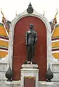 Statue of King Ananda, erected by his brother, King Bhumibol, Wat Suthat, Bangkok, 1959