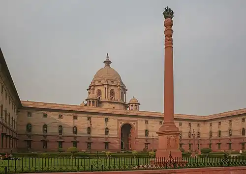 Rashtrapati Bhavan, the official residence of the President of India, was designed by British architects Edwin Lutyens and Herbert Baker for the Viceroy of India, and constructed between 1911 and 1931 during the British Raj.[246]