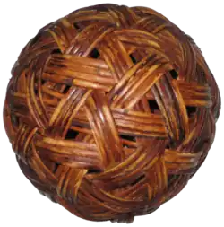 A rattan ball of Sepak takraw