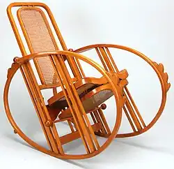 Italian bent beechwood rocking chair, Antonio Volpe S.A., c. 1905