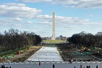 Reflecting Pool undergoing reconstruction (December 2011)