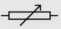 Electronic symbol for rheostat
