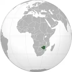 Location of Rhodesia