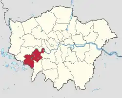 Richmond upon Thames shown within Greater London