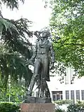 Bronze statue of Robert Emmet, 1916, by Jerome Connor, from the collection of the Smithsonian American Art Museum. It is installed in Washington, DC's Embassy Row.[82]