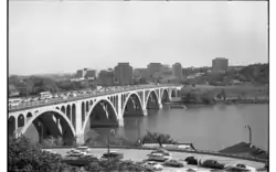 Skyline of Rosslyn in 1964 from Georgetown