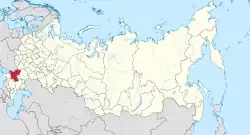 Location of Rostov Oblast