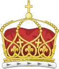 Heraldic version of the crown of Tonga.
