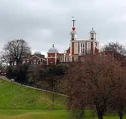 Royal Observatory, Greenwich (2006), showing its red time ball