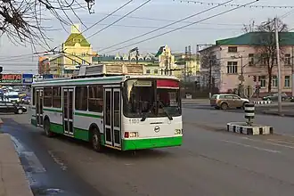 A LiAZ-5280 trolleybus in Ryazan