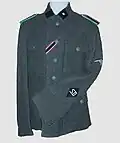 M43 field tunic, with SS rank insignia and SD diamond on lower part of sleeve