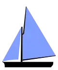 Gunter-rigged sloop