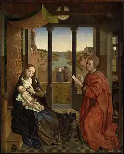 Rogier van der Weyden, Saint Luke Drawing the Virgin, c.&nbsp;1435–1440. Museum of Fine Arts, Boston