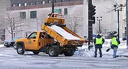 Dump truck in Milwaukee, Wisconsin