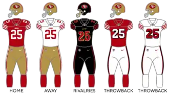 San Francisco 49ers uniforms