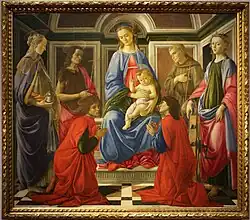 Sant'Ambrogio Altarpiece, c. 1470–72, Uffizi, Florence, a sacra conversazione