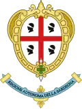 Coat of arms of Sardinia, showing the same pattern as the flag