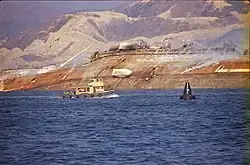 The wreck of Seawise University after the fire