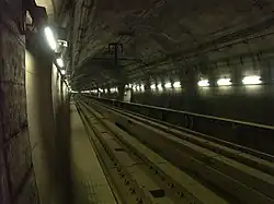 Former Yoshioka-Kaitei Station platform