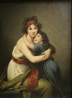 Self-portrait with her Daughter, 1789, Louvre.