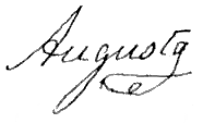 Augusta of Saxe-Weimar-Eisenach's signature