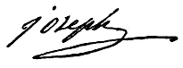 Joseph I's signature