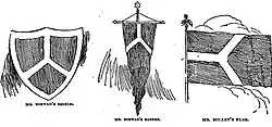 Alfred Råvad's sketches for the flag from a contest from 1892.