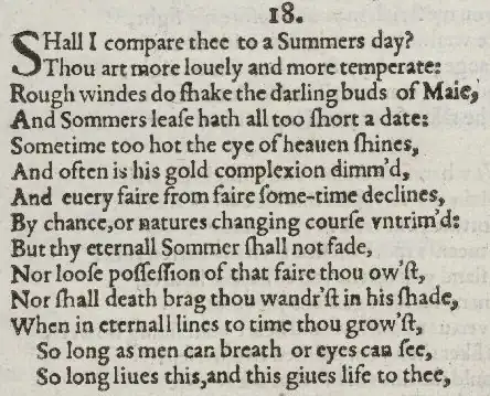 Detail of old-spelling text