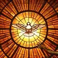 Depiction of the Christian Holy Spirit as a dove, by Gian Lorenzo Bernini, in the apse of Saint Peter's Basilica