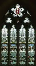 Dedicated in 1915, the Scott Window in St Peter's Church, Binton, is a memorial to the members of Scott's polar party.