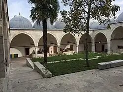 The sloped courtyard of the Salis Medrese, one of the four madrasas of the complex