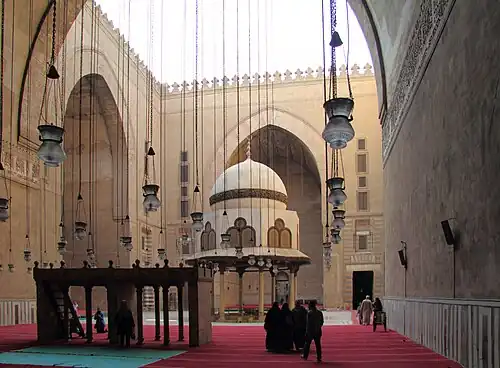 The Madrasa-Mosque of Sultan Hasan (built between 1356 and 1361), the largest Mamluk monument[238][239]